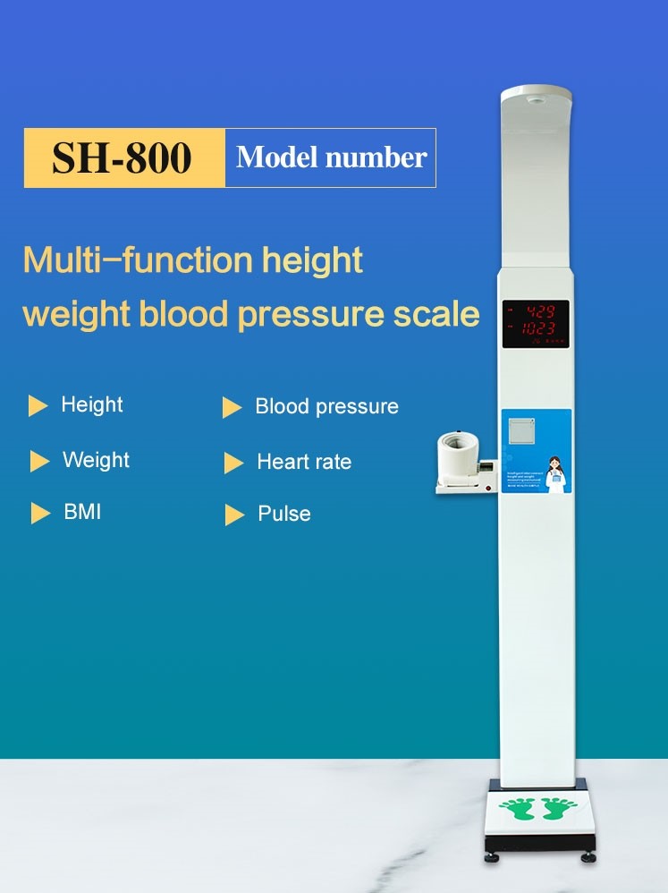 Intelligent Weight Height Blood Pressure Scales AC240V LED HD 10.2 Inch