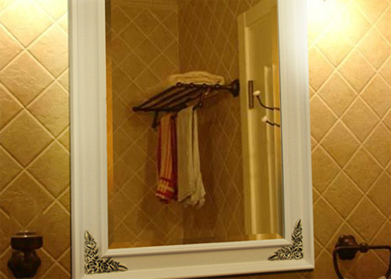 Beautiful Tinted Mirror Glass 2~6mm Thickness Beveled Glass Bathroom Mirrors