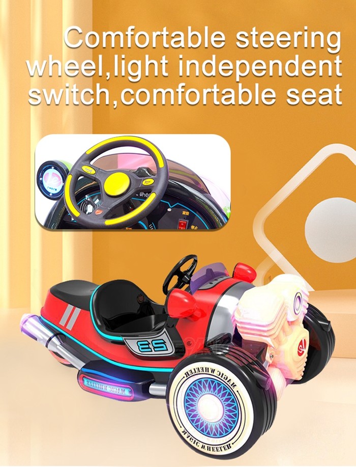 Outdoor Parent-Child Seat Magic Tricycle Battery Car Ride On Car Bumper Cars