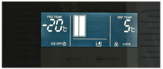 side by side refrigerator TOTAL NO FROST WITH LED DISPLAY BCD-515