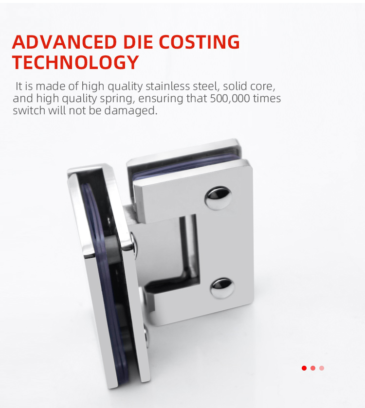 Stainless Steel Hinge Clamp Glass to Glass Bisagra Ducha para Vidrio for 8-12mm Glass