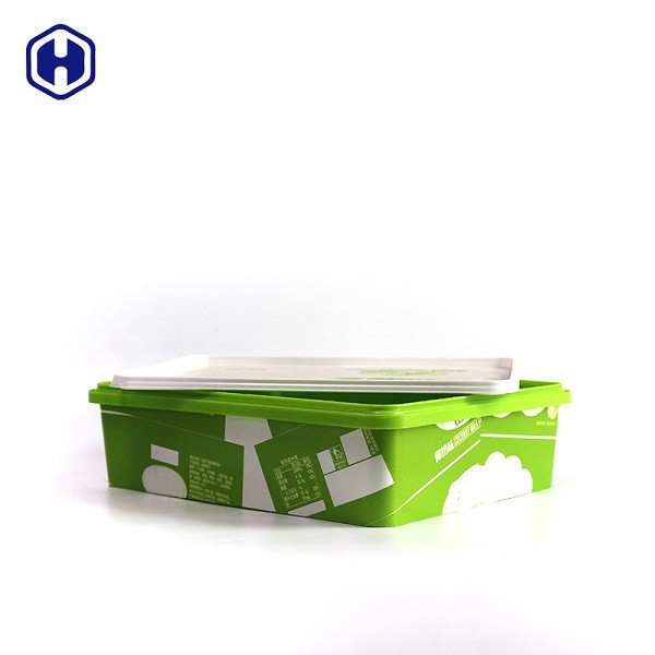 Empty Square Plastic Food Storage Containers Eco Friendly SGS FDA Certificated