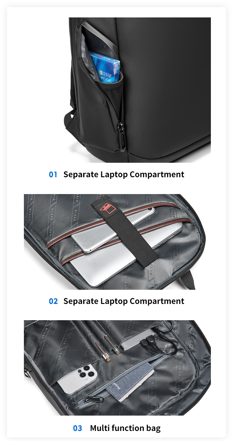 Soft Handle Water Resistant Computer Backpack OEM/ODM Accepable