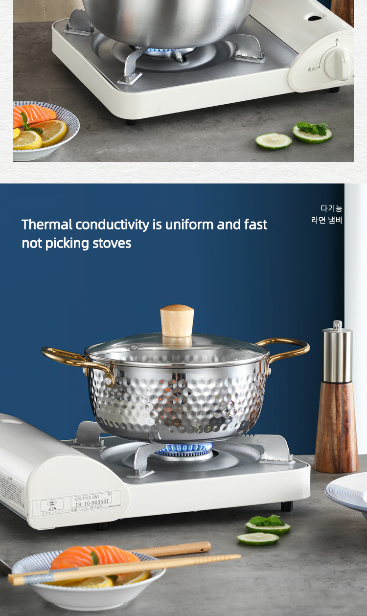 Good Selling Silver Multi-sizes Cookware Stew Pots Cooker SS 430 Cooking Pots With Binaural Handle