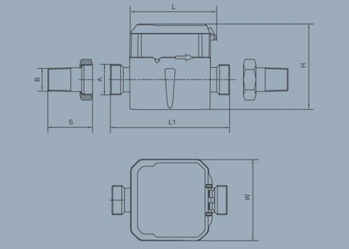 Ultrasonic water heat meter for energy management brass body DN25