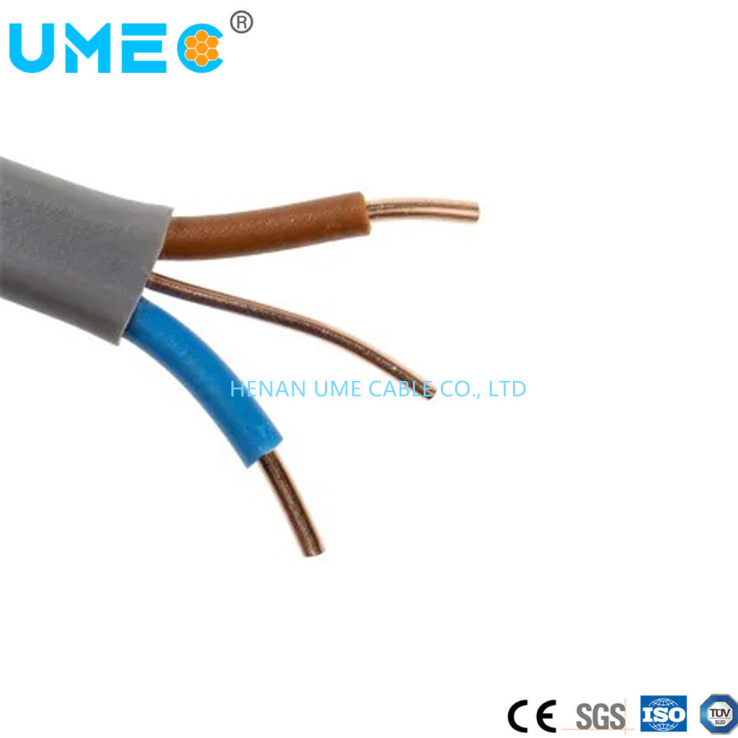 Low Voltage 2*10+1*4mm2 Copper Core PVC Insulation Wire Flat Twin &amp; Earth Wire 6242y