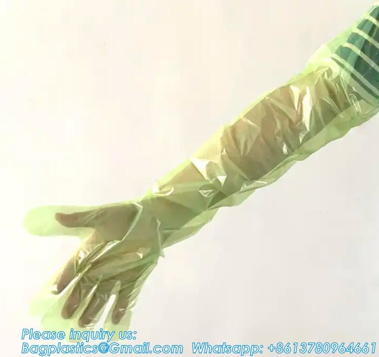 Extended Plastic Disposable Veterinary Long Sleeve Gloves Waterproof Disposable Plastic Arm Length Gloves