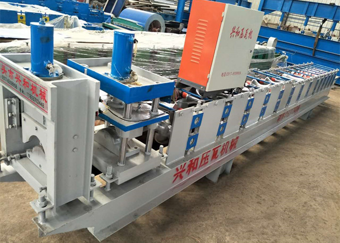 Industrial Ridge Cap Roll Forming Machine , Roofing Sheet Roll Forming Machine