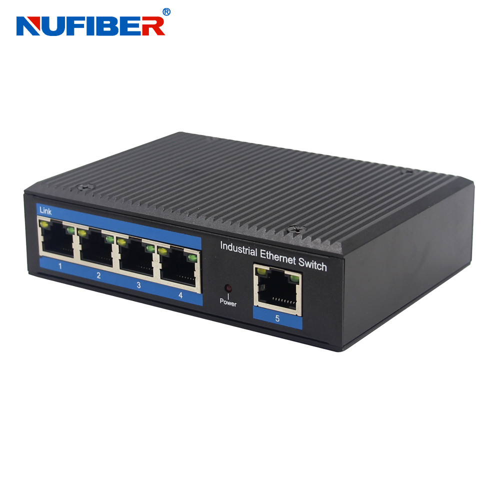 High-Performance Unmanaged Industrial Switch with 5 Port 10/100/1000Mbps RJ45 and LED Indicators