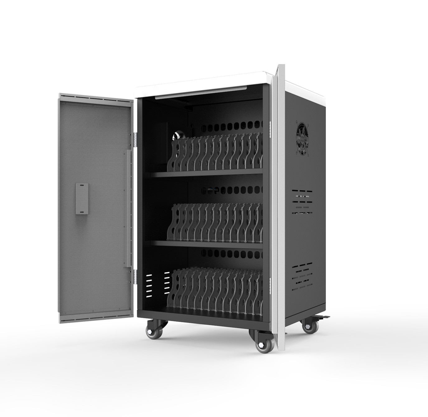 Pc Tablet Storage Cabinet AC Power Type With 42 Bays