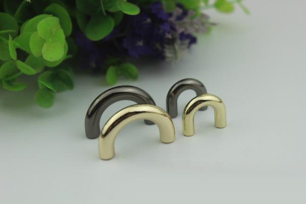 Customized 3 size of 10 mm/15 mm/20 mm zinc alloy light gold metal bag arch