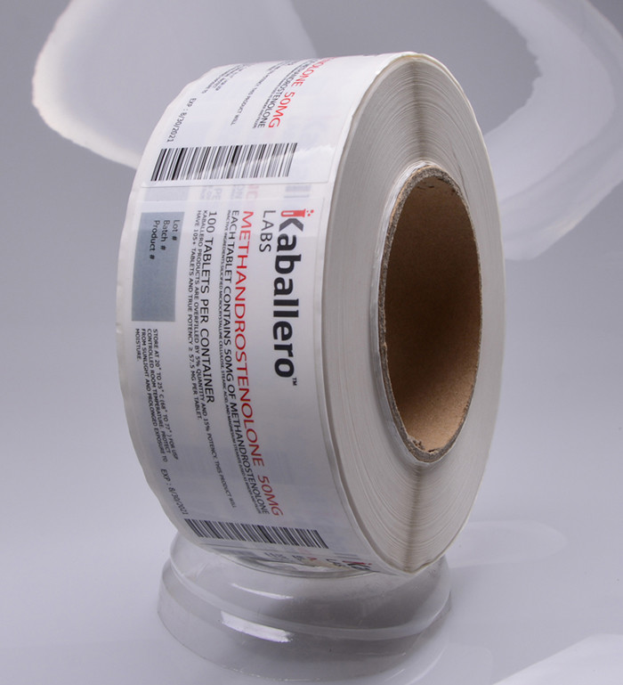 Printing custom high quality glossy self adhesive vinyl jar packaging label in roll