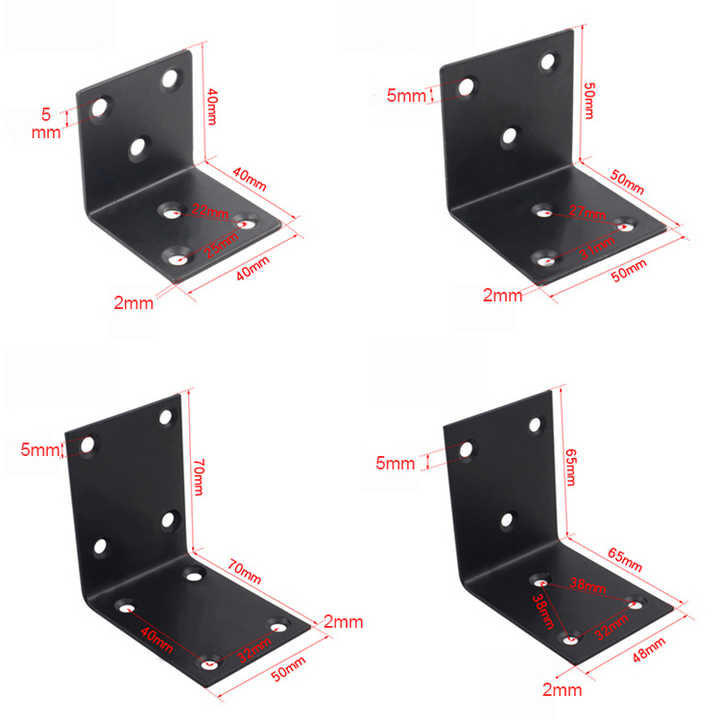 Stainless Steel Galvanized Steel Table Custom Metal Bracket Right Angle Corner Brackets