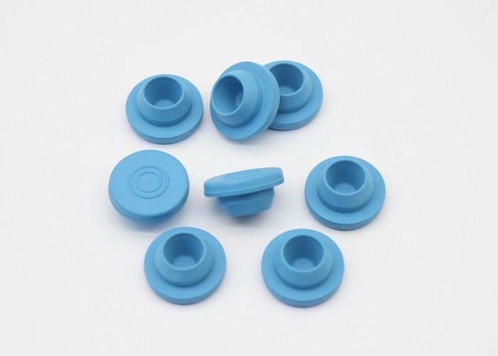 Ethylene Oxide Sterilized Blue Pharmaceutical Rubber Stoppers For Injection Vial