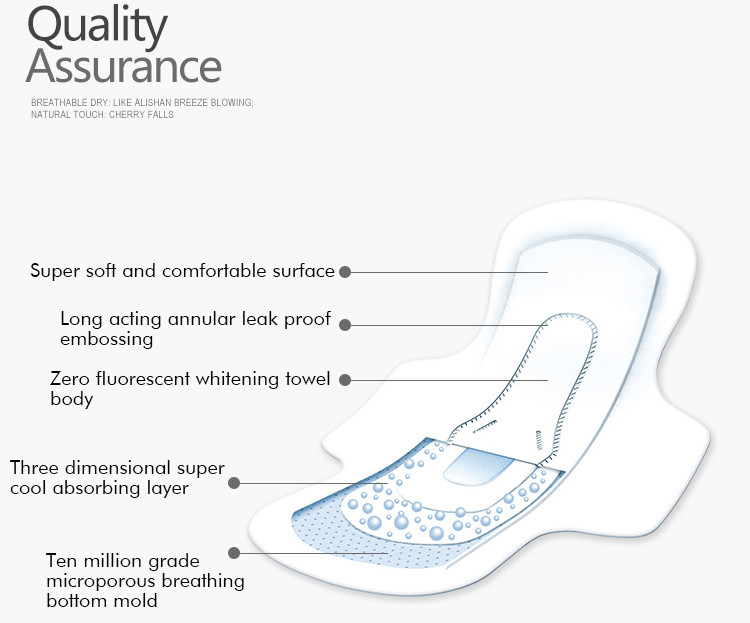 Lady Care Women's Menstrual Pad Soft Non Woven Extra Long Sanitary Napkin