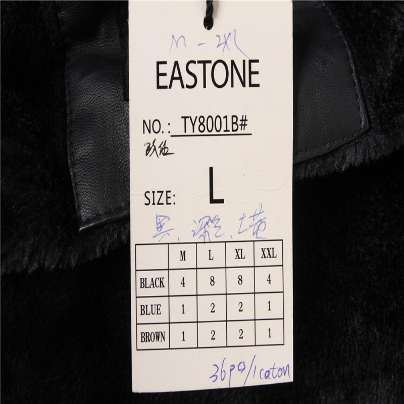 Men'S High Quality PU Coats Hooded Jacket Plush Fur Coat keep warm Windbreak