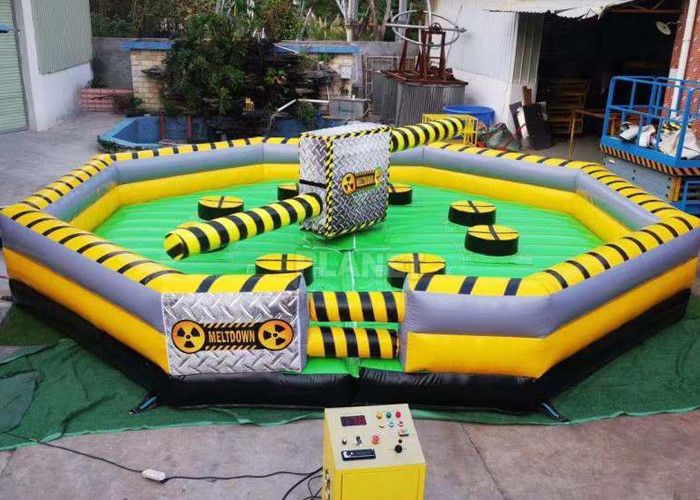 Meltdown Mechanical 8m Dia Total Wipeout Inflatable For Rotating Obstacles Games