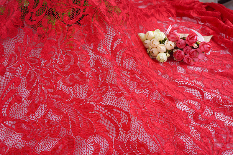 2017 Hot Sale Garment Accessories Strech French Lace Fabric with Different Color-