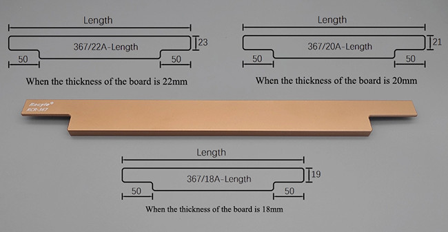 Aluminium Pull Edge Kitchen Cabinet Zinc Alloy Handle