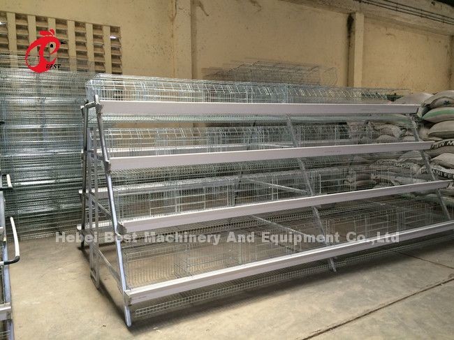 5 Tiers 450cm2 Galvanized Layer Battery Cage System Egg Laying Hens Emily