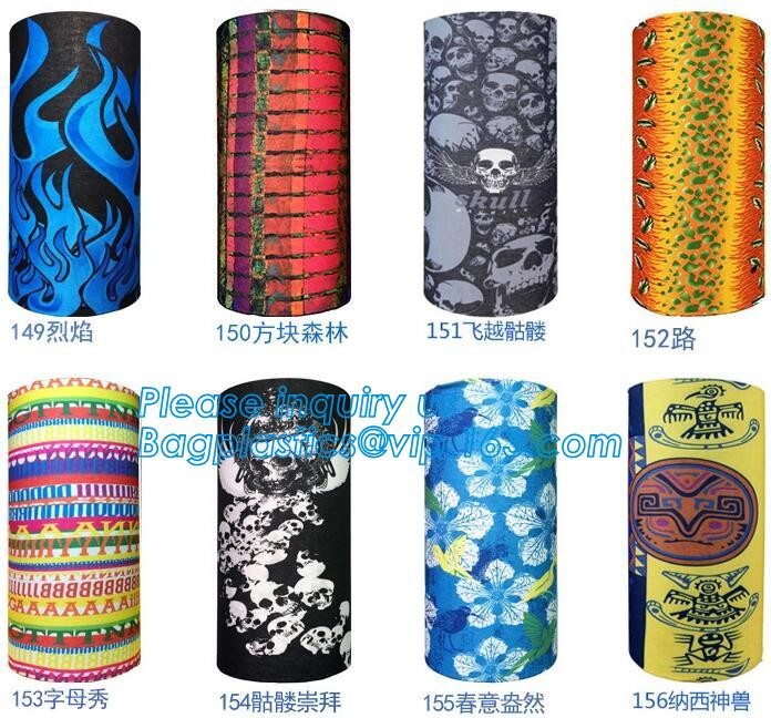 multi choice women head scarf printed colorful face mask custom logo/size bandana,Sport Strapping Seamless Custom Gaiter Whi
