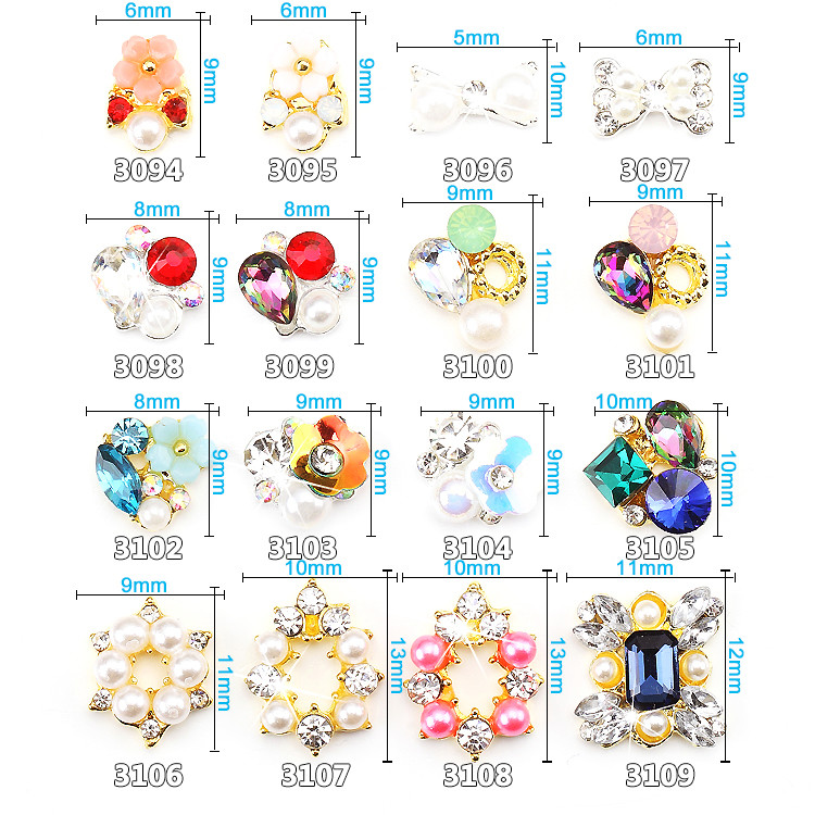NEW Arrival jewelry nail art cabochons for nail art decoration - nail jewelry made with austrian oktant chaton, preciosa