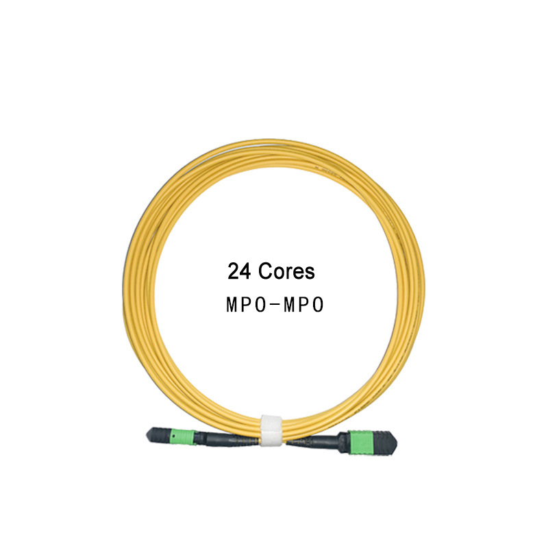 MPO APC singlemode 1 meter 10G fiber jumper 8 12 24core 40G100G 1310 1550NM support customization