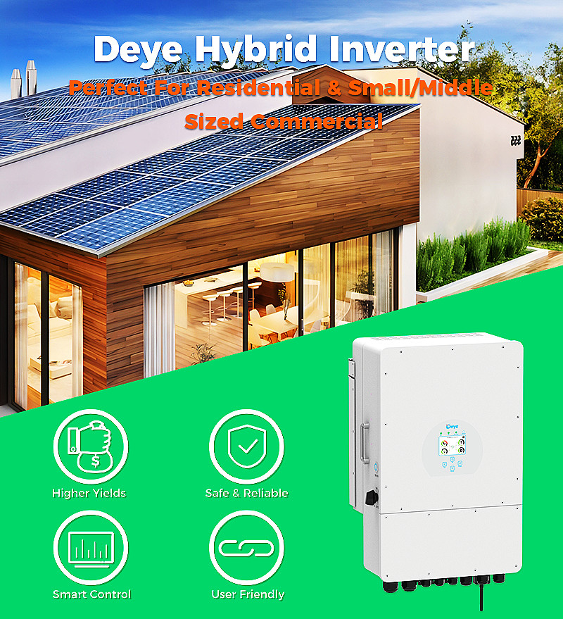Deye 12kw High Voltage Hybrid Inverter SUN-12K-SG04LP3-EU Off On Grid