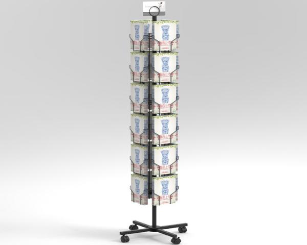 Quality 6 Tiers Shop Display Shelving Pocket Brochure Holder For Magazines / Advertising for sale