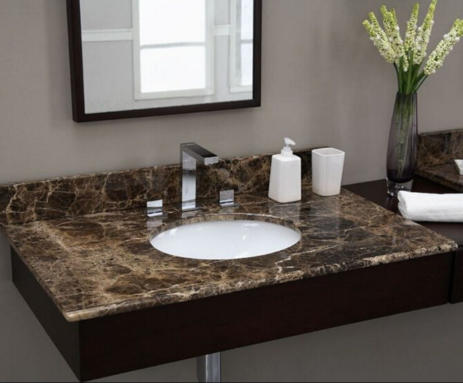 Dark Emperador Marble Mosaic Polished Cut to Size Marble Tiles for Wall Tile