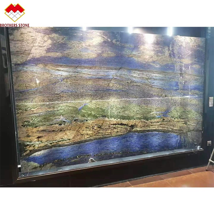 Translucent Golden Blue Onyx Perfect for Hotel Wall Panel from Brazil Stone Bolivia