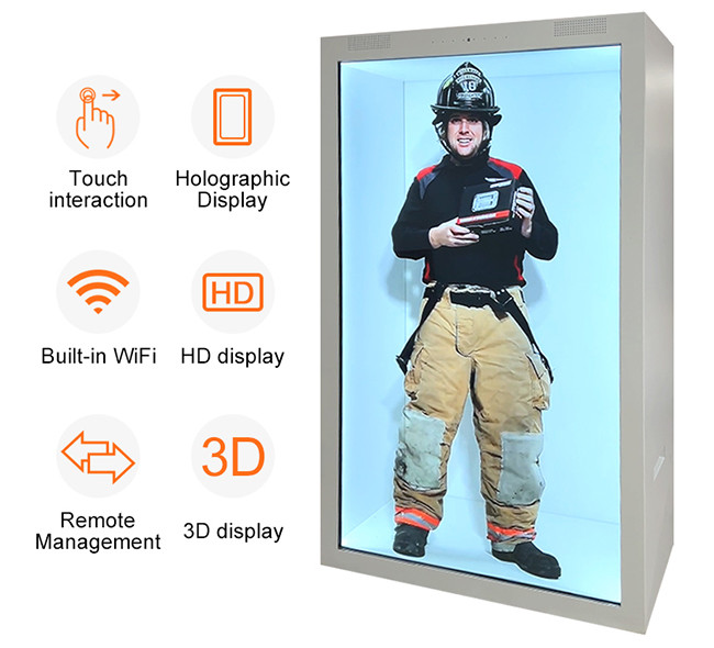 Custom Transparent LCD Display Cabinet Multi Touch Infrared Screen