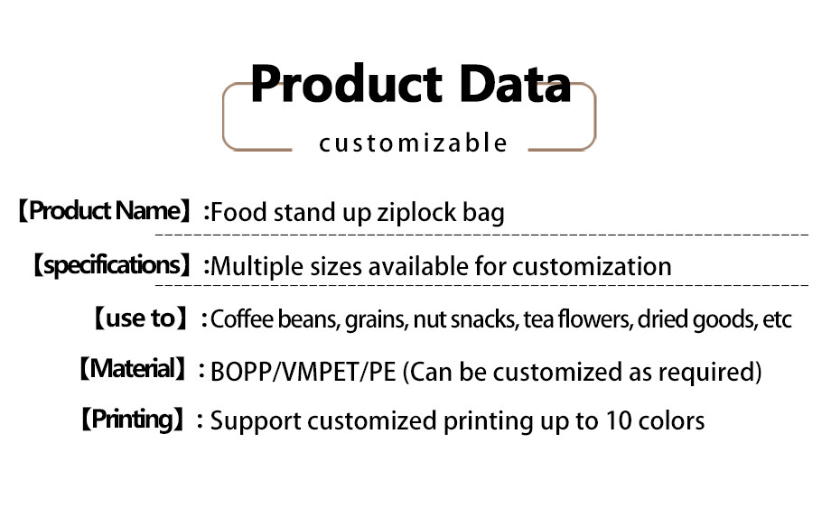 FDA-Approved Protein Powder Packaging Bags - Multi-Layer Moisture-Proof Stand-Up Pouches with Resealable Zipper, Customizable Sizes for Industrial