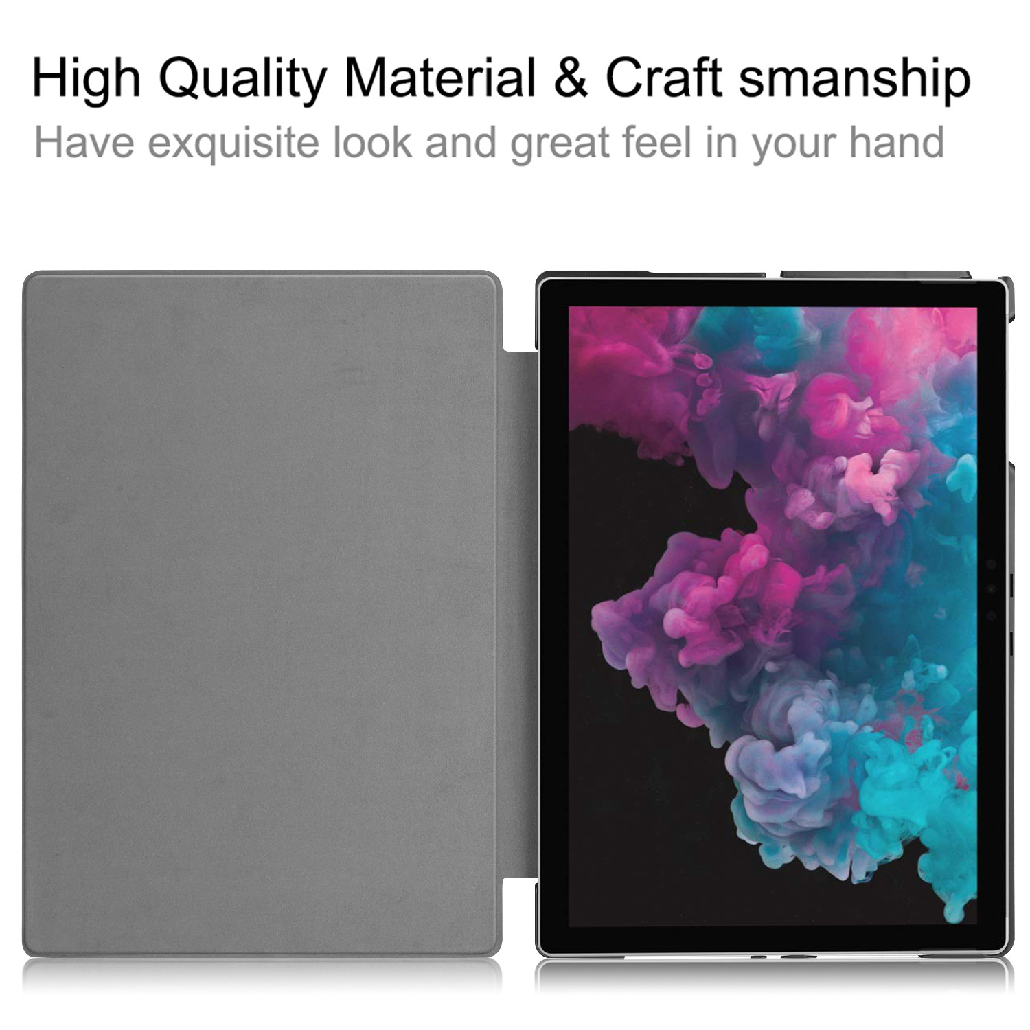 Microsoft Surface Pro 6 Case, Smart Slim Shell Stand Cover for Surface Pro 6 /5(Pro 2017)/Pro 4 Tablet