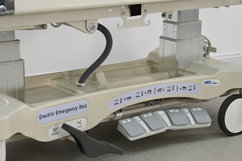 Foot Pedal Control Electric Patient Hospital Stretcher Transport Bed Trolley Mobile