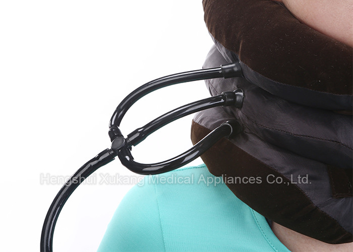 Free Size Black Cervical Traction Collar Encrypted Knitted Full Elastic Flannel Material