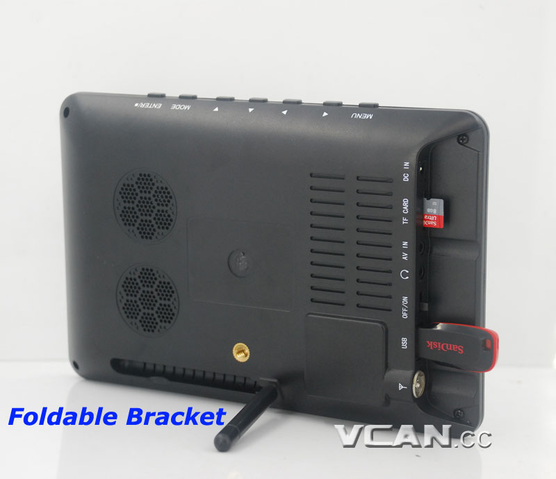 DTV900-DVBT2 9 inch Digital TV Analog TV USB TF MP5 player AV in Rechargeable Battery 