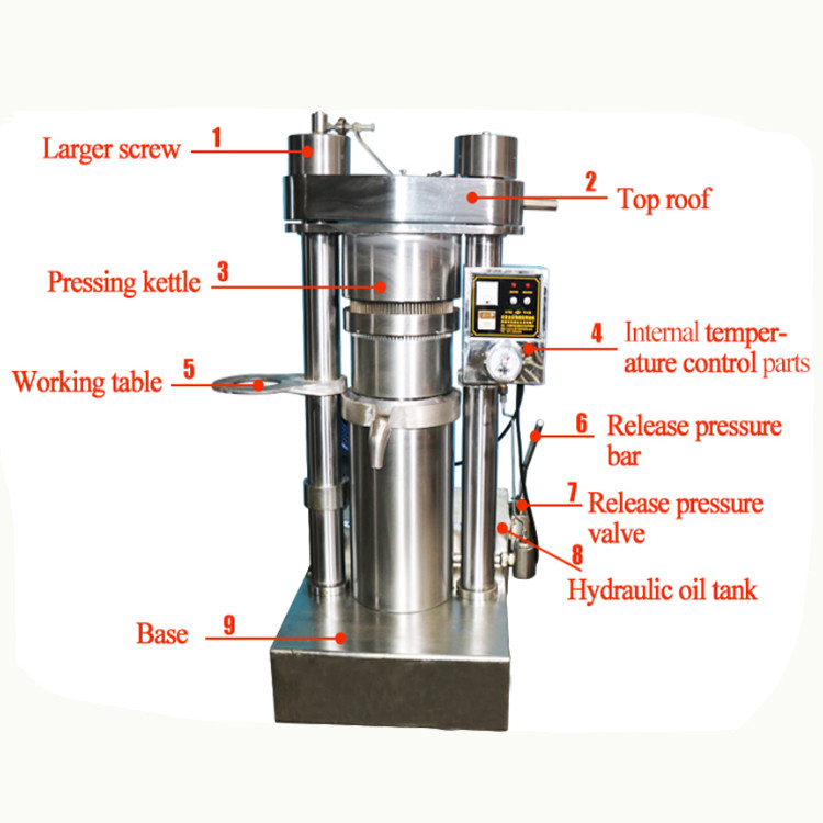 Hot Press Sesame Oil Making Machine Hydraulic Oil Machine For Vegetable Oil Seeds