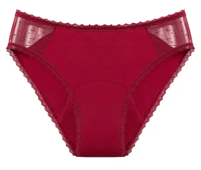 Reusable Heavy Female Period Panties Underwear Set Mesh Lace Menstrual Cycle Panties