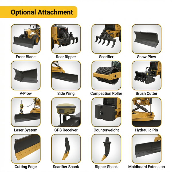 Construction Used Motor Grader Blade Ripper CAT 140H 14ft 8t
