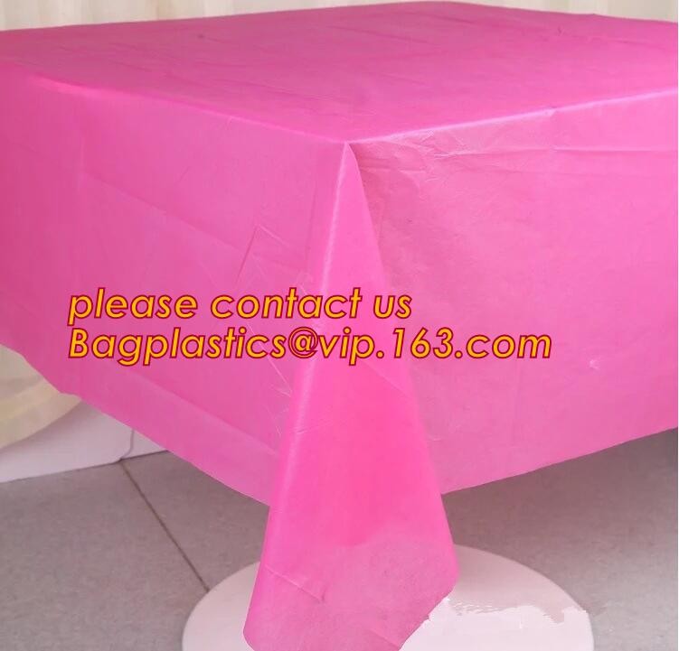 Custom Printed Plastic Waterproof Halloween Table Cloth, custom printed plastic table cover sheet, Household Items Solid