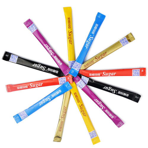 Flexographic Printing Sugar Tube Sweetener Sachet Packing in Paper PE Coated Film