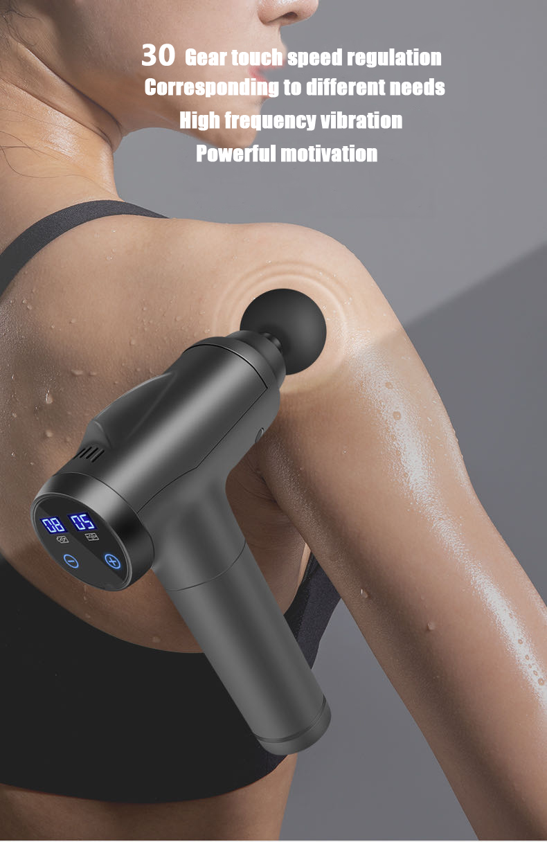30 Speed Fascia Massage Gun Deep Tissue Percussion Massage Gun Touch Screen