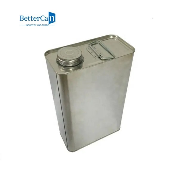 ISO90001 Engine Oil Tin 4 Liter 1 Gallon F Style Metal Packaging Tins With Metal Lid