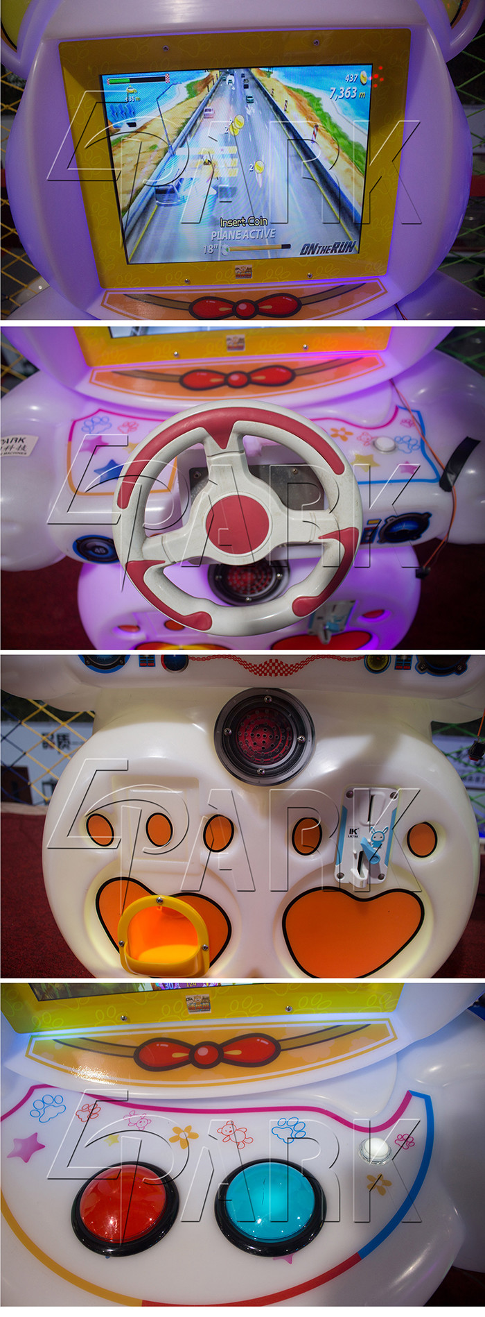 Kids Coin Operated Amusement Game Machines Candy Bear Series 250W