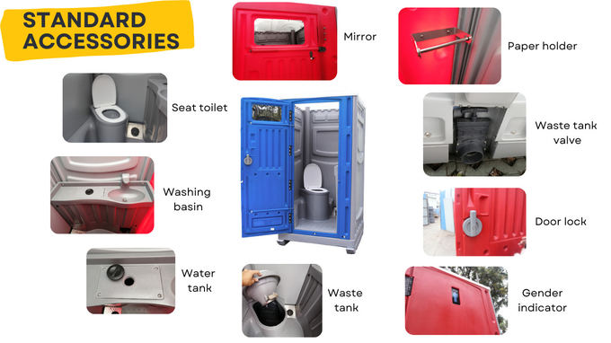 Rental Readymade Plastic Toilet
