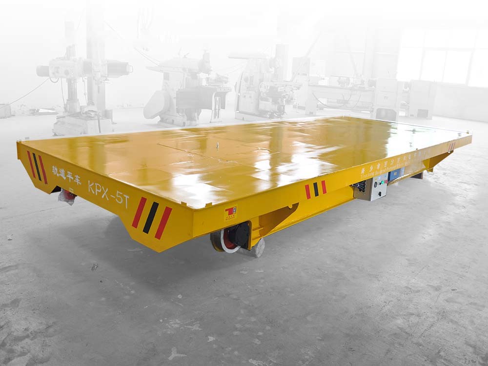 5t manpower rail transport platform cart for warehouse cargo material handling