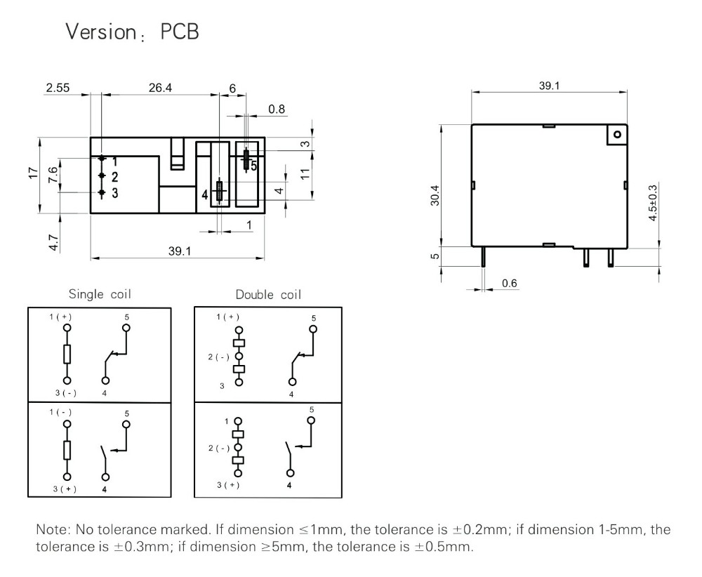 1B Contact Form Mechanical Latching Relay with 60A 250VAC Rated Load