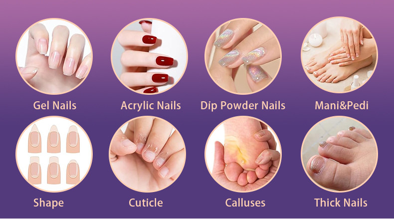 LED Display Electric Nail Polishing Machine Low Noise USB Charging Manicure Pedicure Nail File Set Electric Nail Drill