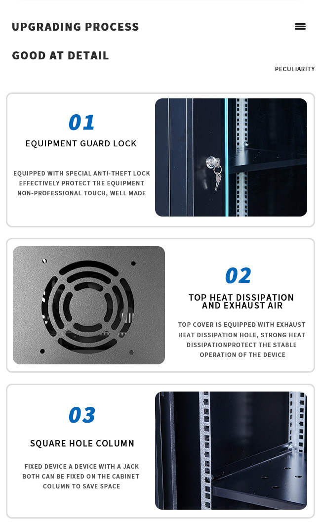 Key Lock Network Switch Cabinet Secure Solution For Floor Standing Or Wall Mounted